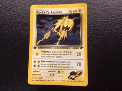 Pokemon Rocket's Zapdos 1st Edition Holo Gym Heroes 15/132 WOTC Vintage 2000 - Image 1