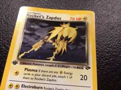 Pokemon Rocket's Zapdos 1st Edition Holo Gym Heroes 15/132 WOTC Vintage 2000 - Image 3