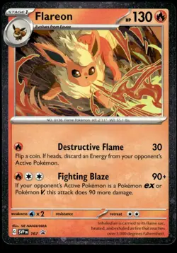 Pokemon TCG SV Promos #167 Flareon NM - Image 1