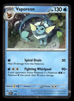 Pokemon TCG SV Promos #168 Vaporeon NM - Image 1