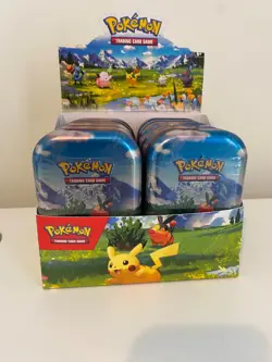 10x Pokemon TCG Ascended Heroes Mini Tins Sealed - With Display Case (Read Desc) - Image 1