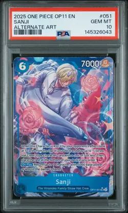 Sanji One Piece Op11-A Fist Of Divine Speed 051 NM PSA 10 - Image 1