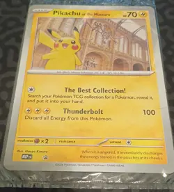Pokemon Card Pikachu At The Museum Jumbo Promo Card - Image 1