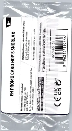 Sealed - Hop's Snorlax - (EB Games) (Cosmos Holo) 117/159 - Pokemon Card - Image 2