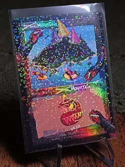 Magic The Gathering Deadpool Secret Lair Mountain Confetti Foil(Pool Party Foil) - Image 1