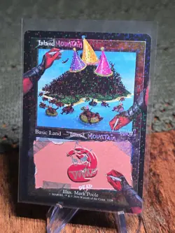 Magic The Gathering Deadpool Secret Lair Mountain Confetti Foil(Pool Party Foil) - Image 2