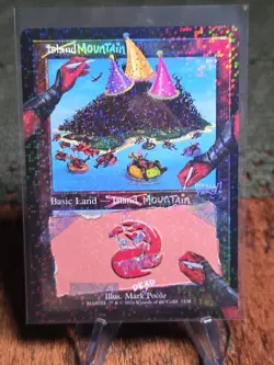 Magic The Gathering Deadpool Secret Lair Mountain Confetti Foil(Pool Party Foil) - Image 3