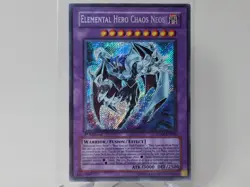 G2U YuGiOh Elemental Hero Chaos Neos GLASEN036 Secret Rare 1st Edition NM - Image 1