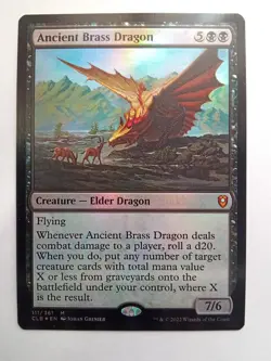 FOIL Ancient Brass Dragon 111 Commander Legends Battle for Baldur's Gate MTG - Image 1