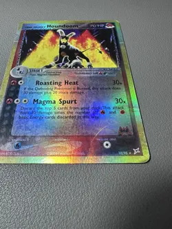 Pokemon Team Magma's Houndoom Reverse Holo Rare 10/95 EX Team Magma 2004 DAMAGED - Image 3