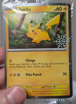 Pokemon - Pikachu Swirl 025/165 Snowflake Stamp Cosmo Holo - MP 🍥 - Image 1