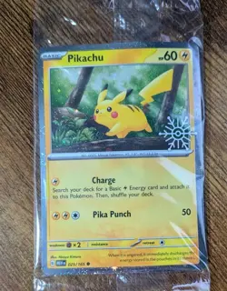 Pokemon - Pikachu Swirl 025/165 Snowflake Stamp Cosmo Holo - MP 🍥 - Image 5