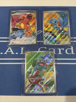 Pokemon TCG First Partner Illustration Collection Series 1 Kanto GEN 1 Starters - Image 1