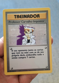 Pokemon Imposter Professor Oak 73/102 Rare Base Set Original Portuguese EXC - Image 1