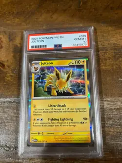 POKEMON 2025 Prismatic Evolutions JOLTEON #029 PSA 10 Gem Mint - Image 1