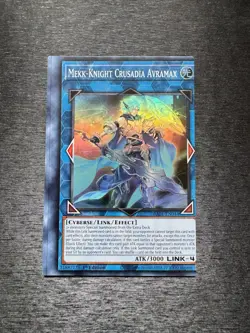 YuGiOh! Mekk-Knight Crusadia Avramax RA01 - Error Misprint Miscut 1st Edition - Image 1
