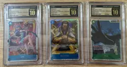 One Piece CCG English OP-05 CGC 10 Pristine Lot Ulti, Borsalino & Pico - Image 1