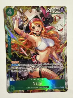 One Piece TCG Nami OP14-031 Alt Art SR The Azure Sea’s Seven English OP14 TCG - Image 1