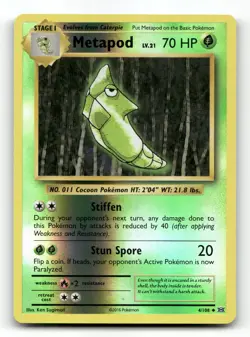 Metapod 4/108 - Evolutions Reverse Holo - Pokemon Card NM/M - Image 1