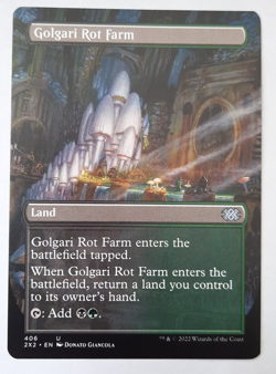 MTG 2022 Double Masters GOLGARI ROT FARM 406 U (Borderless) M/NM - Image 1