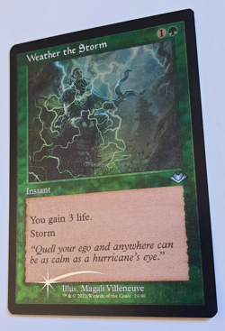 MTG 2021 Modern Horizons 2 WEATHER THE STORM 24 U (Retro Frame) FOIL-ETCHED M/NM - Image 3