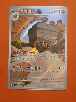 Pokemon Scarlet & Violet Black Bolt Crustle 130/086 Illustration Rare - Image 1
