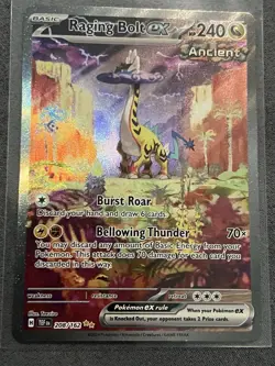 Pokemon Raging Bolt ex 208/162 Sv05: Temporal Forces Special Illustration RareLP - Image 1
