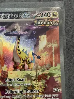 Pokemon Raging Bolt ex 208/162 Sv05: Temporal Forces Special Illustration RareLP - Image 3