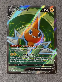 Rotom V 176/196 Pokemon Card Lost Origin Full Art holo Ultra Rare - Image 1