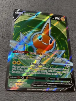 Rotom V 176/196 Pokemon Card Lost Origin Full Art holo Ultra Rare - Image 3