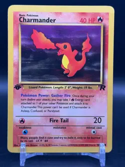 Charmander 50/82 Common Team Rocket Pokemon 1st Edition NM - Image 1