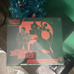Pokemon Destined Rivals Elite Trainer Box Mewtwo Giovanni English TCG - Image 1