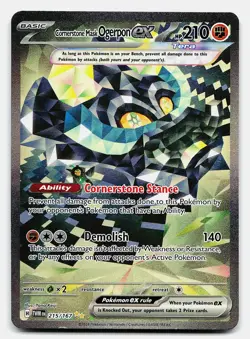 CORNERSTONE MASK OGERPON EX TWILIGHT MASQUERADE 215/167 NM POKEMON - Image 2