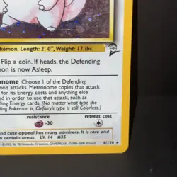 Pokemon TCG Clefairy 6/130 Base Set 2 Holo LP - Image 4