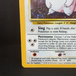 Pokemon TCG Clefairy 6/130 Base Set 2 Holo LP - Image 5