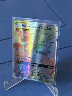 Pokemon Pikachu & Zekrom GX 184/181 Sm-Team Up Secret Rare Holo HP240 TAG TEAM - Image 1