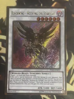 Yugioh: Blackwing - Nothung the Starlight - PGL2-EN013 - Gold Secret Rare - NM - Image 1
