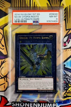 Yu-Gi-Oh! NUMBER 39 UTOPIA ROOTS 1st Ed LVAL-EN048 PSA 8 Ultimate Rare - Image 1