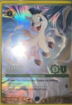 (Can’t Ship USA) Lorcana Challenge DLC Pegasus Gift For Hercules FOIL Promo 1/C2 - Image 1