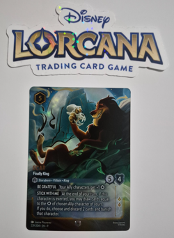 Disney Lorcana Fabled Enchanted Scar Finally King English Rare - Image 1