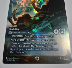 Disney Lorcana Fabled Enchanted Scar Finally King English Rare - Image 2