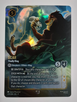 Disney Lorcana Fabled Enchanted Scar Finally King English Rare - Image 4