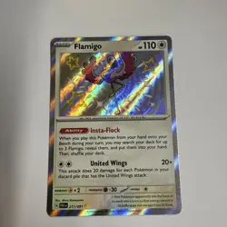 Pokemon Paldean Fates Flamingo Card 211/091 Shiny Rare - Image 2