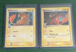 Charmander 49/100 + Charmeleon 30/100 Delta Species Pokemon Card Lot EX 2006 - Image 1
