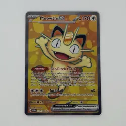 Pokemon Meowth EX 107/088 Black Star Promo Holo 170 HP Last-Ditch Catch Card - Image 1