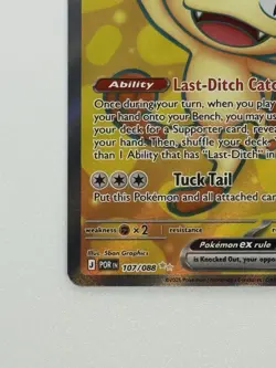 Pokemon Meowth EX 107/088 Black Star Promo Holo 170 HP Last-Ditch Catch Card - Image 3