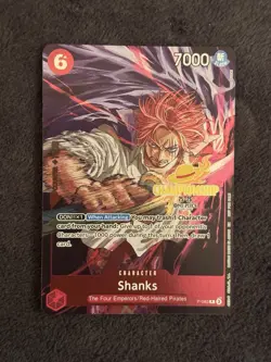 Shanks P-083 Championship Stamp NM One Piece English Card Game Holo Perfect - Image 1