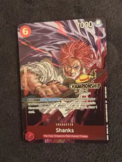 Shanks P-083 Championship Stamp NM One Piece English Card Game Holo Perfect - Image 2