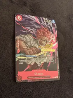 Shanks P-083 Championship Stamp NM One Piece English Card Game Holo Perfect - Image 3