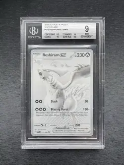 Pokemon TCG Reshiram EX 173/086 English White Flare BGS 9 Mint Graded Card - Image 1